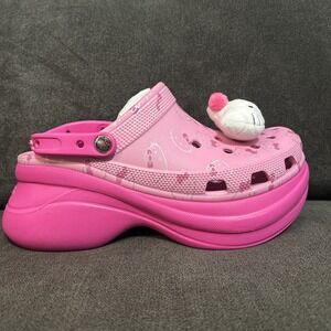 Crocs Hello Kitty Bae Clog Womens 11 Pink Sanrio Platform Sandal Shoe 211199-90H